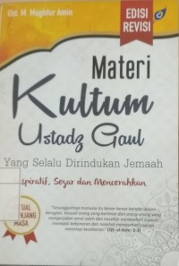 Materi kultum Ustadz Gaul yang Selalu Dirindukan Jamaah Inspiratif, Segar dan Mencerahkan