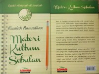 Risalah Ramadhan: Materi Kultum Sebulan