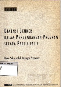 DIMENSI GENDER DALAM PENGEMBANGAN PROGRAM SECARA PARTISIPATIF