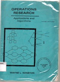 Operations Research: Applications Algorithms